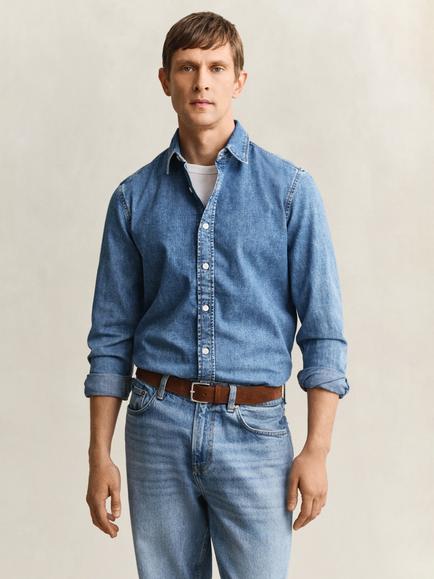 GANT Regular Denim Shirt, Blue, Blue