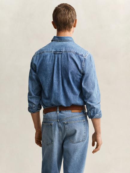 GANT Regular Denim Shirt, Blue - view 2, Blue