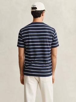 GANT Striped T-Shirt, Evening Blue - view 2, Evening Blue