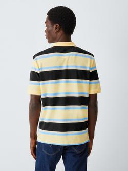 GANT Stripe Polo Shirt, Vanilla Yellow - view 2, Vanilla Yellow