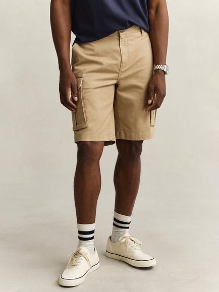 GANT Cotton Blend Classic Cargo Shorts, Dark Khaki, Dark Khaki