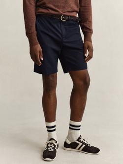 GANT Cotton Blend Classic Chino Shorts, Evening Blue, Evening Blue