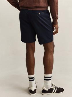 GANT Cotton Blend Classic Chino Shorts, Evening Blue - view 2, Evening Blue