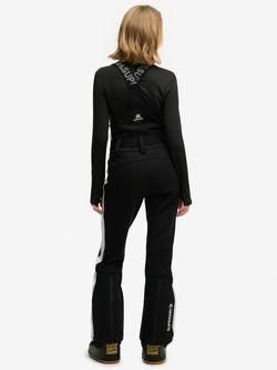 Superdry Luxe Ski Dungarees, Black - view 2, Black