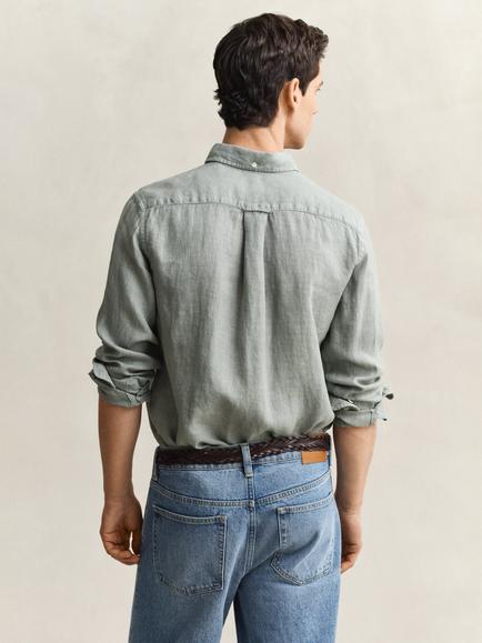 GANT Dyed Linen Shirt, Ceramic Grey - view 2, Ceramic Grey
