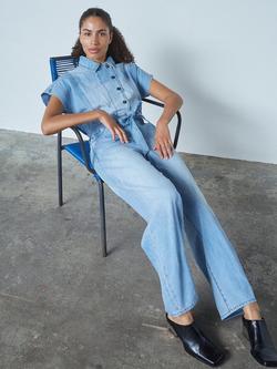 Sisters Point Feba Denim Jumpsuit, Light Blue, Light Blue