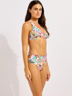 Seafolly Beach Boheme Cross Back Bikini Top, Parfait Pink - view 2, Parfait Pink