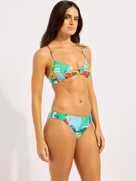 Seafolly Viva Vacation Hipster Bikini Knickers, Powder Blue - view 2, Powder Blue