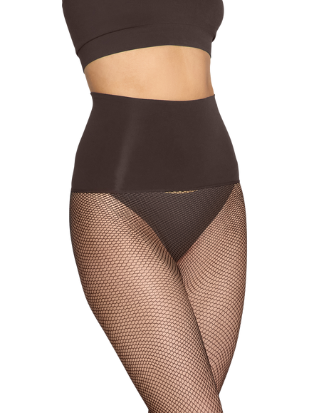 Heist The Classic Fishnet Tights - view 2, Chocolate Brown
