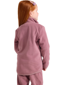 Lindex Kids' Zip-Up Fleece, Dusty Lilac - view 2, Dusty Lilac