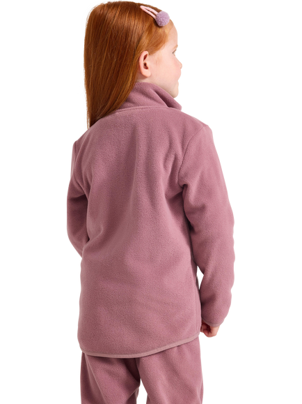 Lindex Kids' Zip-Up Fleece, Dusty Lilac - view 2, Dusty Lilac