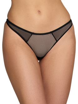 Heist The Anna Sheer Mesh Thong, Black, Black