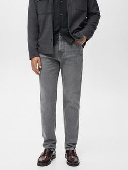 Mango Patrick Slim Mid Rise Jeans, Open Grey, Open Grey
