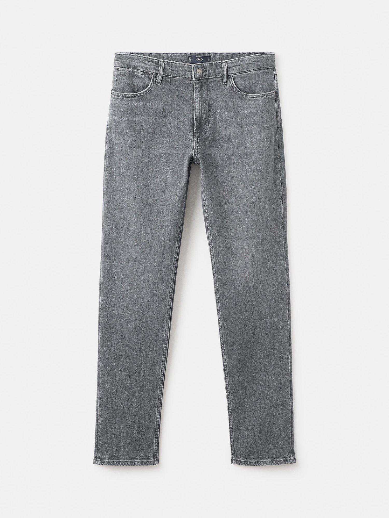 Product image 3 of 8, which shows Mango Patrick Slim Mid Rise Jeans, Open Grey, 30