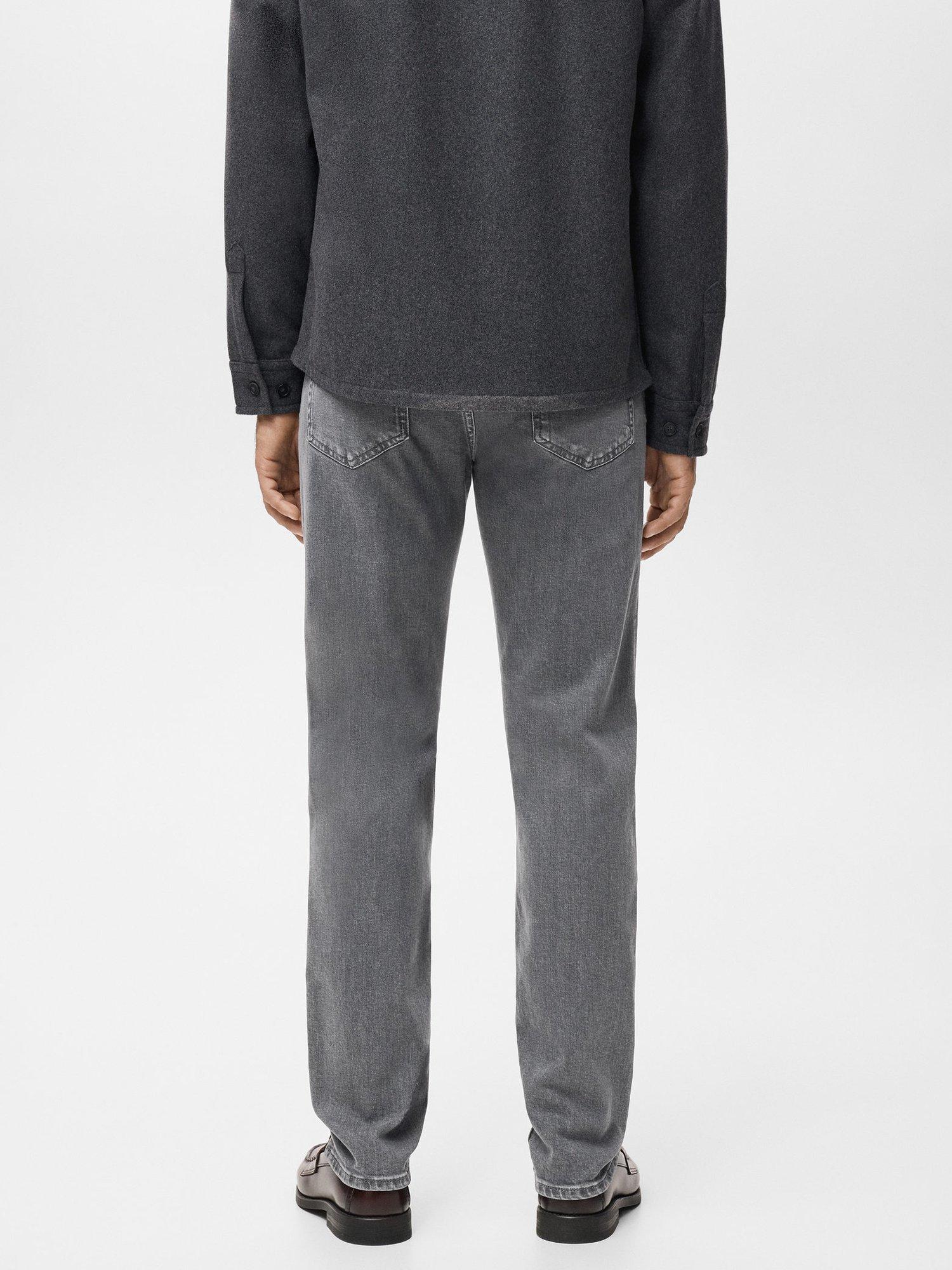 Product image 4 of 8, which shows Mango Patrick Slim Mid Rise Jeans, Open Grey, 30