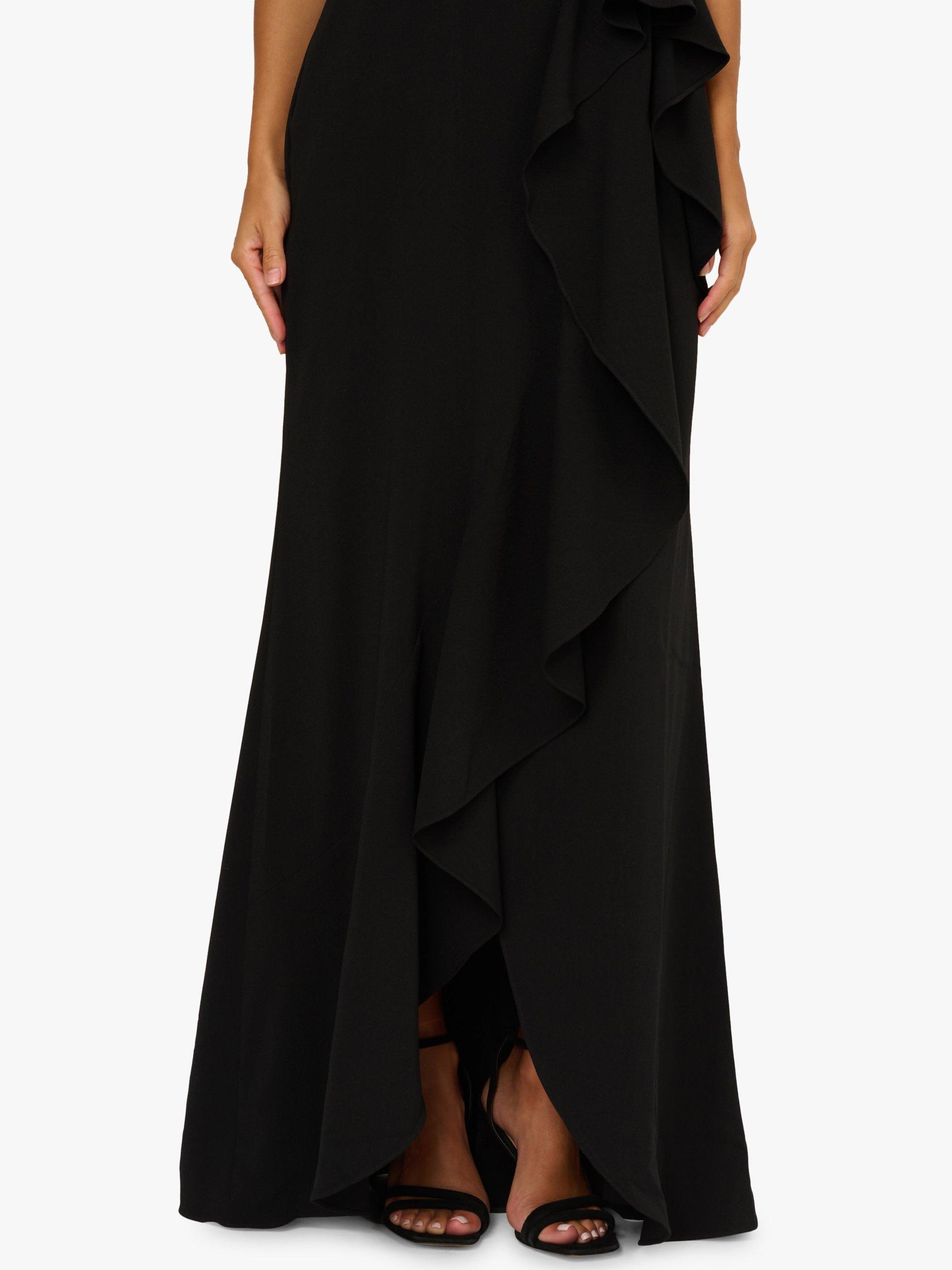 Product image 5 of 6, which shows Adrianna Papell Beaded Mesh Strapless Dress, Black, 8