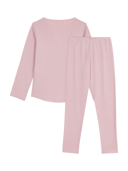 Petit Bateau Kids' Cotton Long Sleeved Floral Pyjamas, Pink - view 2, Pink