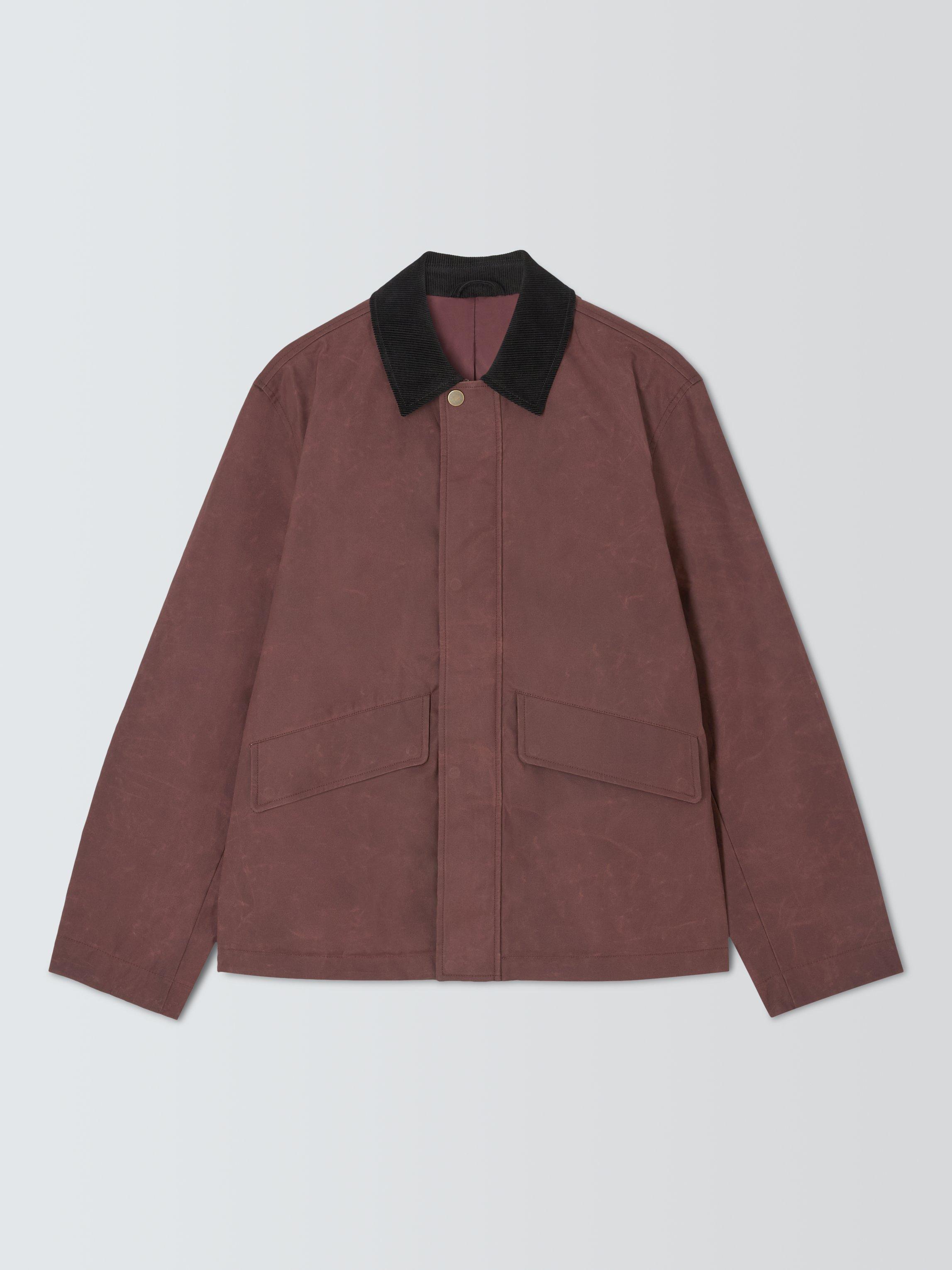 Product image 1 of 1, which shows John Lewis Spring Wax Jacket, Bitter Choc, S