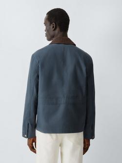 John Lewis Spring Wax Jacket - view 2, Sky Captain