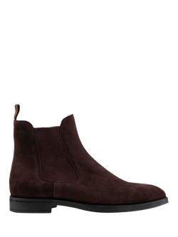 Jones Bootmaker Gibson Suede Chelsea Boots, Dark Brown, Dark Brown