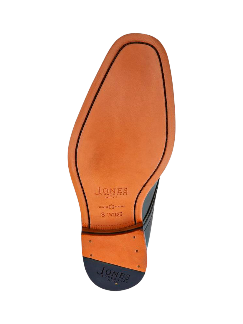 Product image 5 of 5, which shows Jones Bootmaker Giovanni Leather Wide Fit Chukka Boots, Navy, 5W