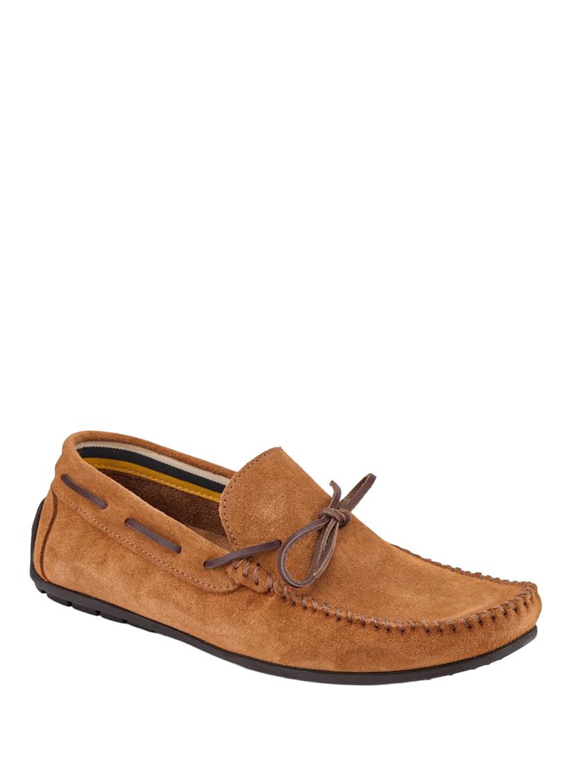 Product image 2 of 5, which shows Jones Bootmaker Zeke Leather Full Slippers, Chesnut, 6