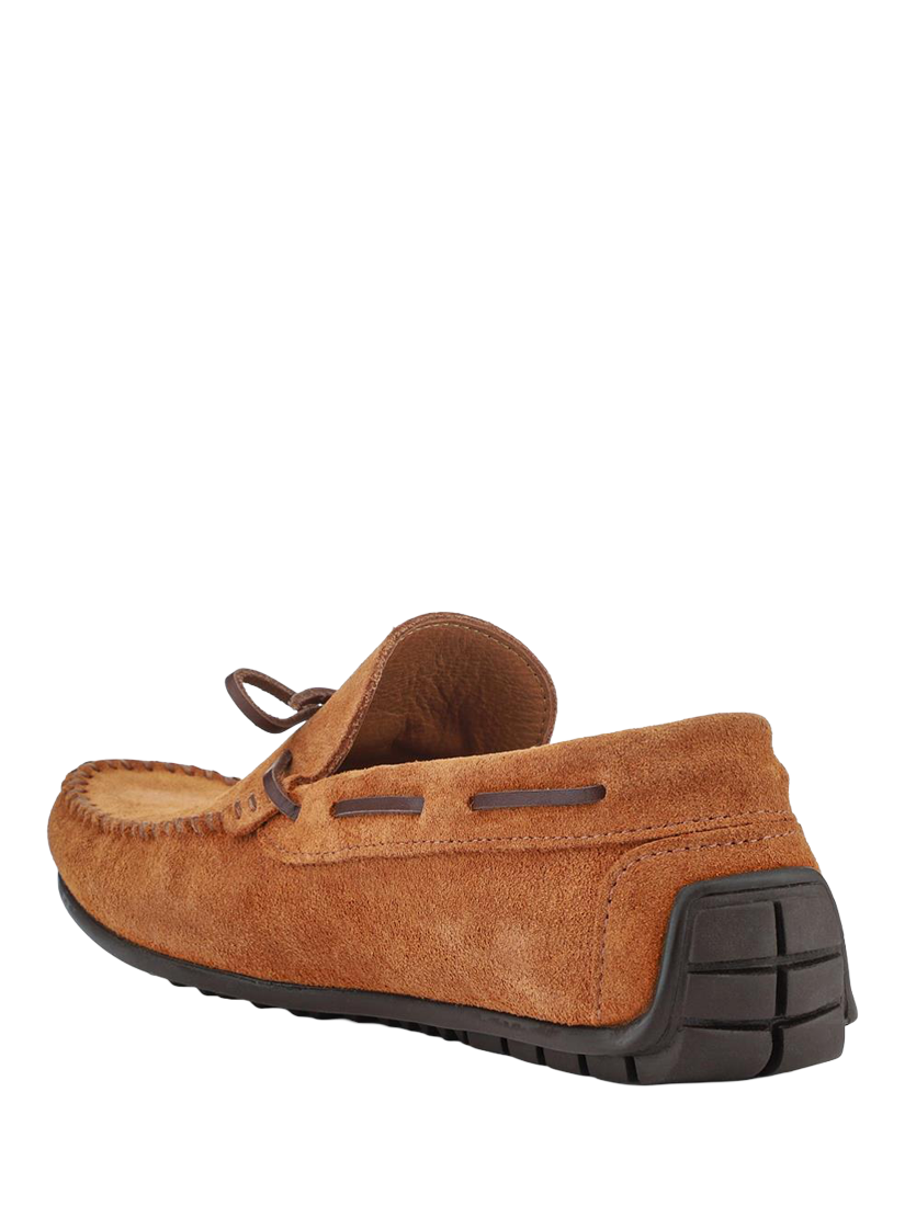 Product image 3 of 5, which shows Jones Bootmaker Zeke Leather Full Slippers, Chesnut, 6