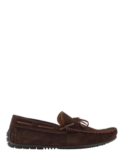 Jones Bootmaker Zeke Leather Full Slippers, Dark Brown