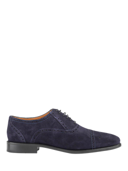 Jones Bootmaker Maynard Suede Oxford Shoes, Navy Suede, Navy