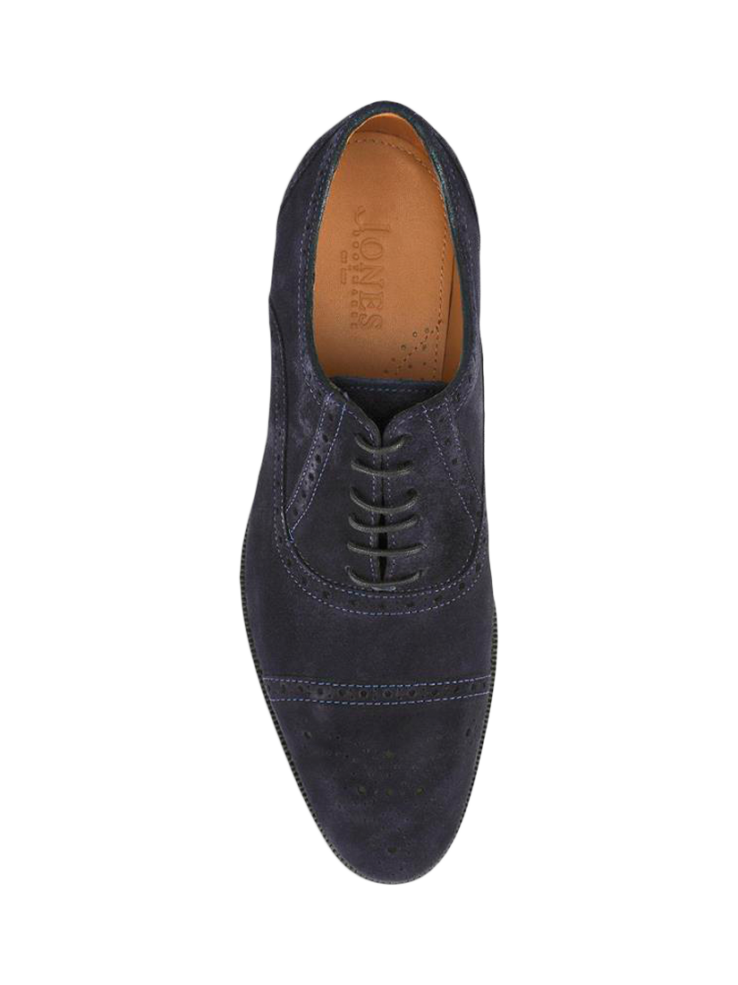 Product image 4 of 5, which shows Jones Bootmaker Maynard Suede Oxford Shoes, Navy Suede, Navy, 5
