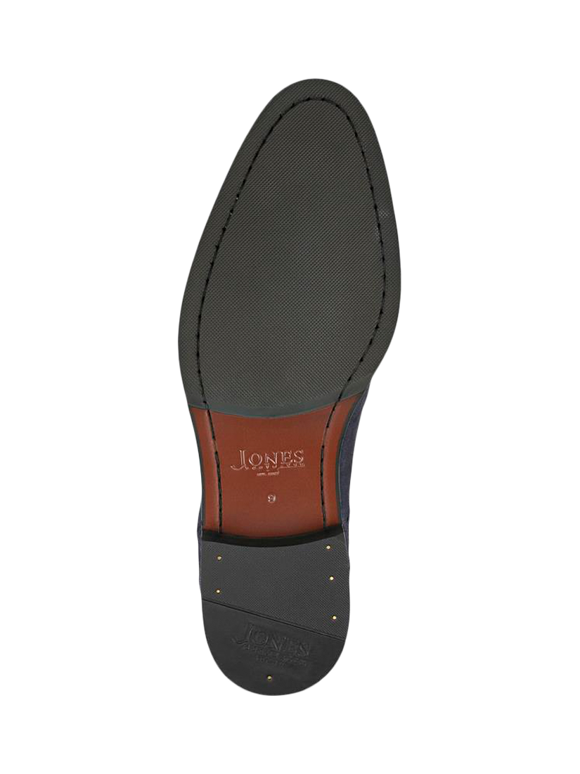 Product image 5 of 5, which shows Jones Bootmaker Maynard Suede Oxford Shoes, Navy Suede, Navy, 5