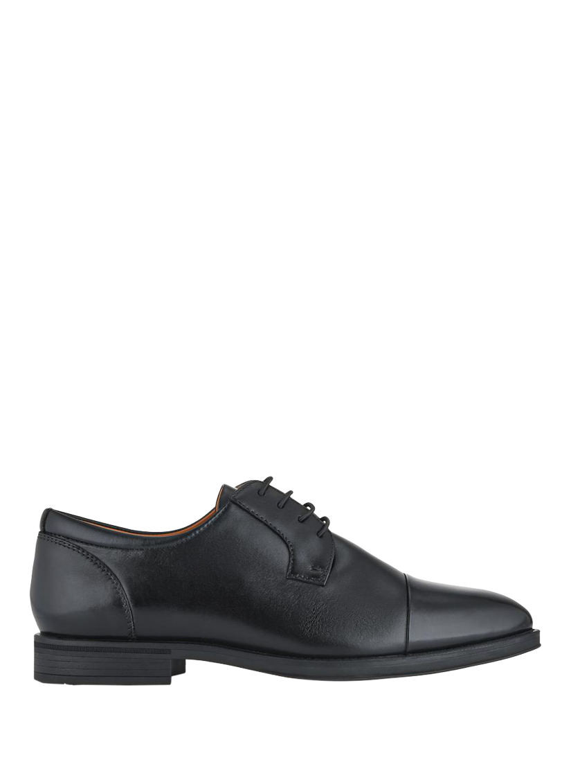Product image 1 of 6, which shows Jones Bootmaker Moore Leather Wide Fit Derby Shoes, Black, 6