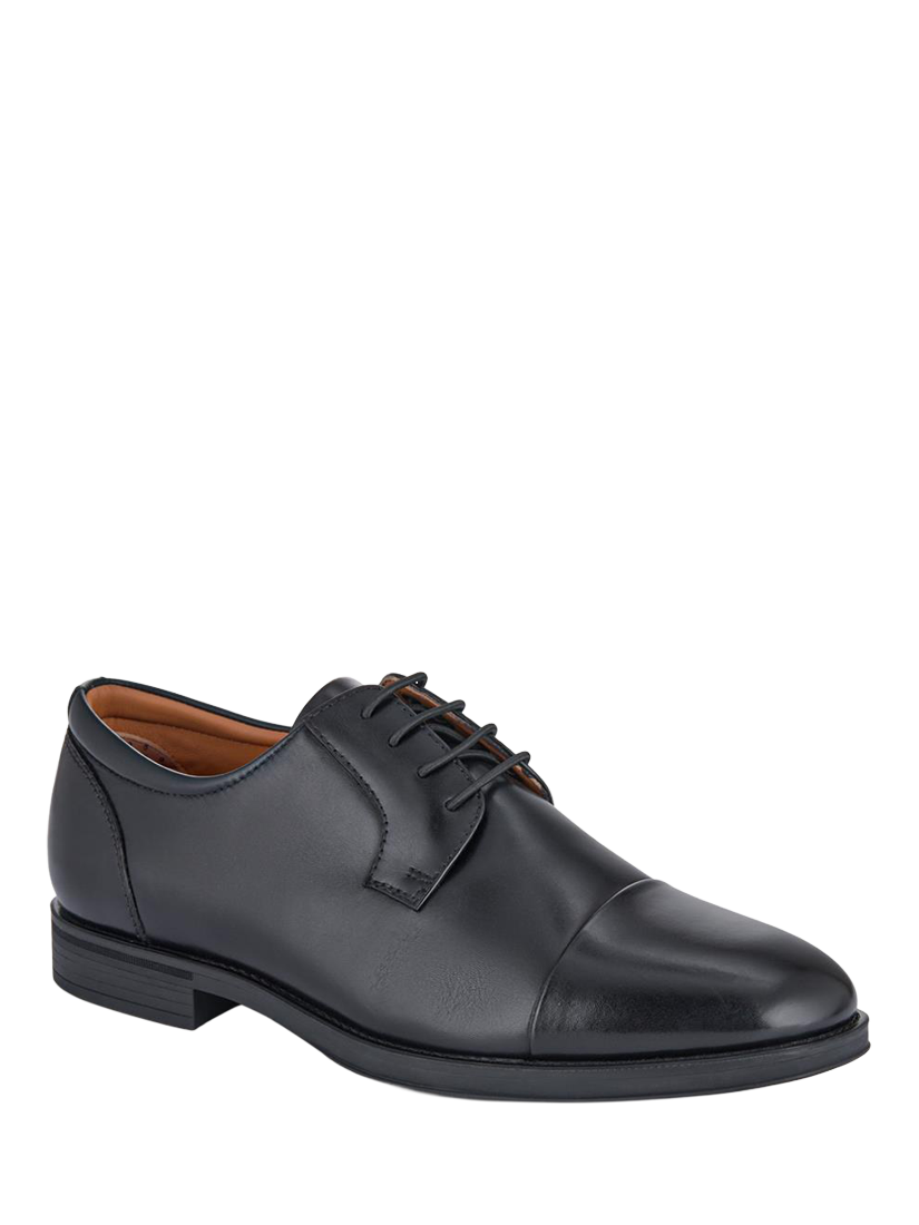 Product image 3 of 6, which shows Jones Bootmaker Moore Leather Wide Fit Derby Shoes, Black, 6