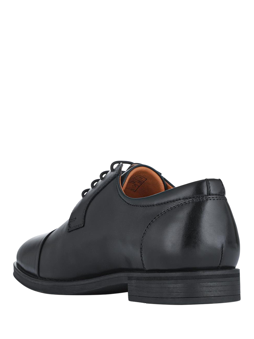 Product image 4 of 6, which shows Jones Bootmaker Moore Leather Wide Fit Derby Shoes, Black, 6