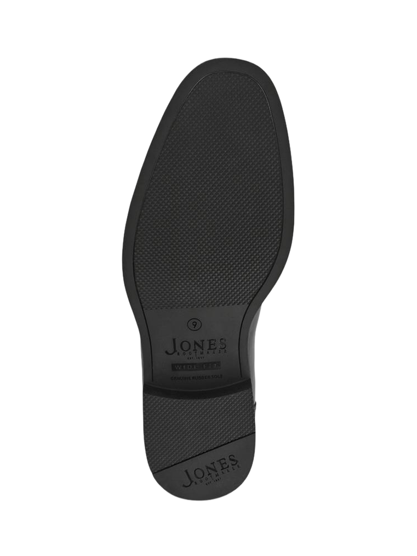 Product image 6 of 6, which shows Jones Bootmaker Moore Leather Wide Fit Derby Shoes, Black, 6