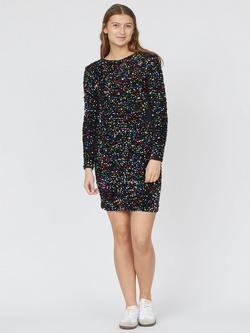 Sisters Point Gigi Sequin Mini Dress, Black/Multi, Black/Multi