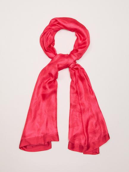 Phase Eight Satin Trim Scarf, Bright Pink