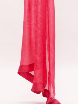 Phase Eight Satin Trim Scarf - view 2, Bright Pink