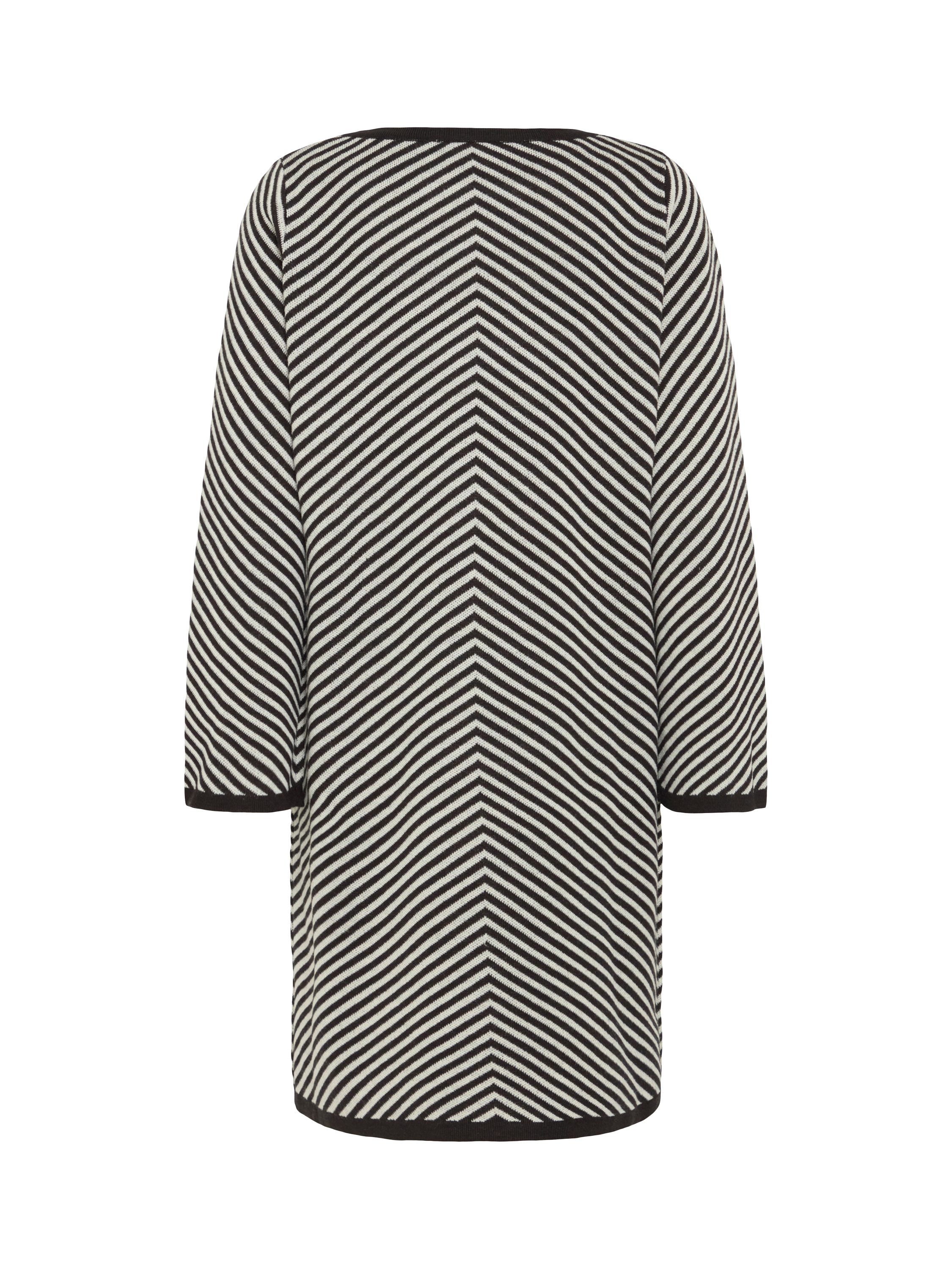 Product image 6 of 7, which shows ICHI Coranna Striped Mini Dress with Wool, Black, XS