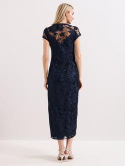 Phase Eight Klaudia Embroidered Maxi Dress, Navy - view 2, Navy