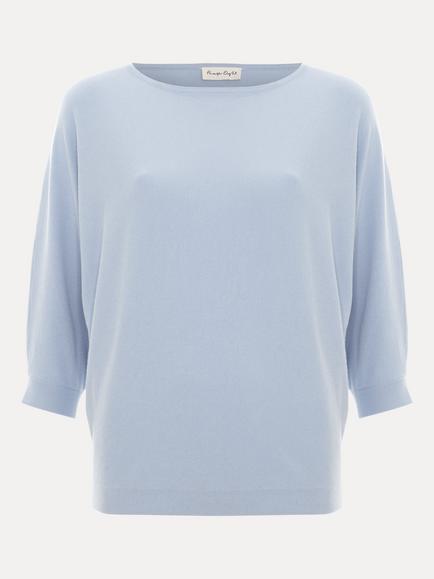Phase Eight Cristine Batwing Jumper containing LENZING™ ECOVERO™ Viscose, Blue, Blue
