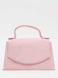 Phase Eight Top Handle Pure Suede Bag, Pale Pink, Pale Pink