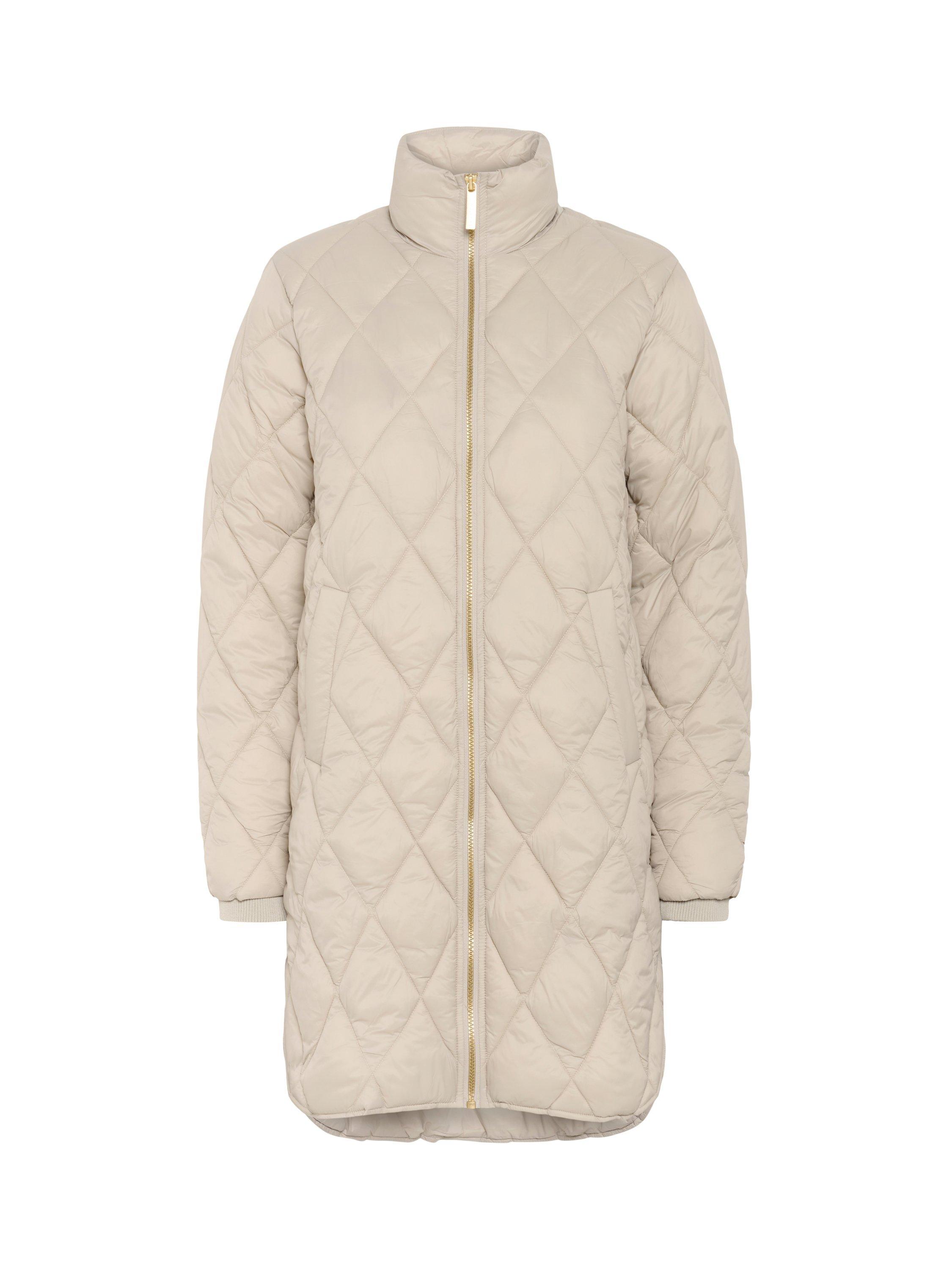 Product image 5 of 6, which shows Part Two Olilas High Neck Zip-Through Jacket, Pure Cashmere, 8