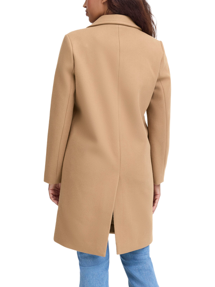 ICHI Jannet Long Sleeve Collared Coat - view 2, Camel