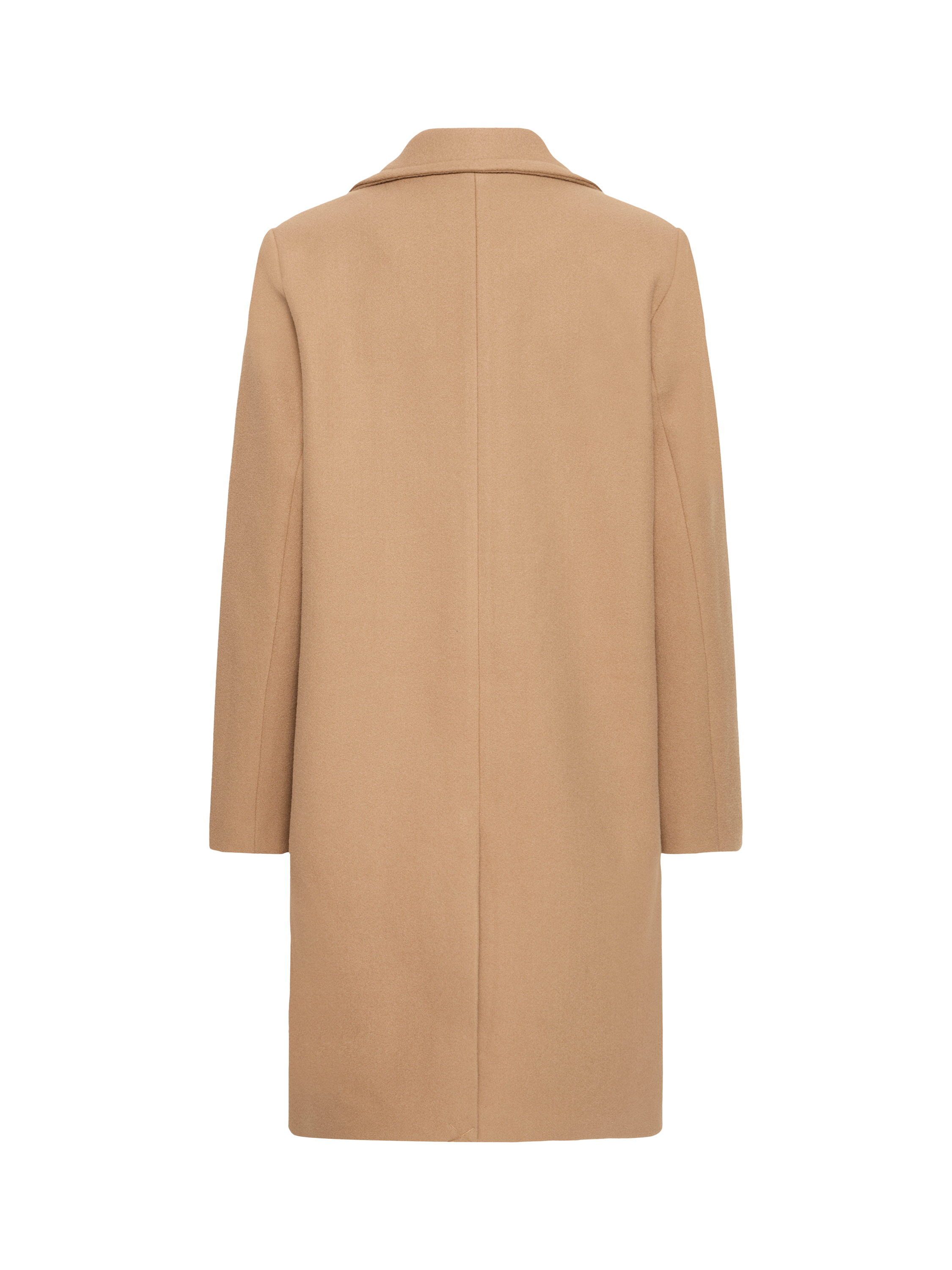 Product image 6 of 7, which shows ICHI Jannet Long Sleeve Collared Coat , Camel, 8