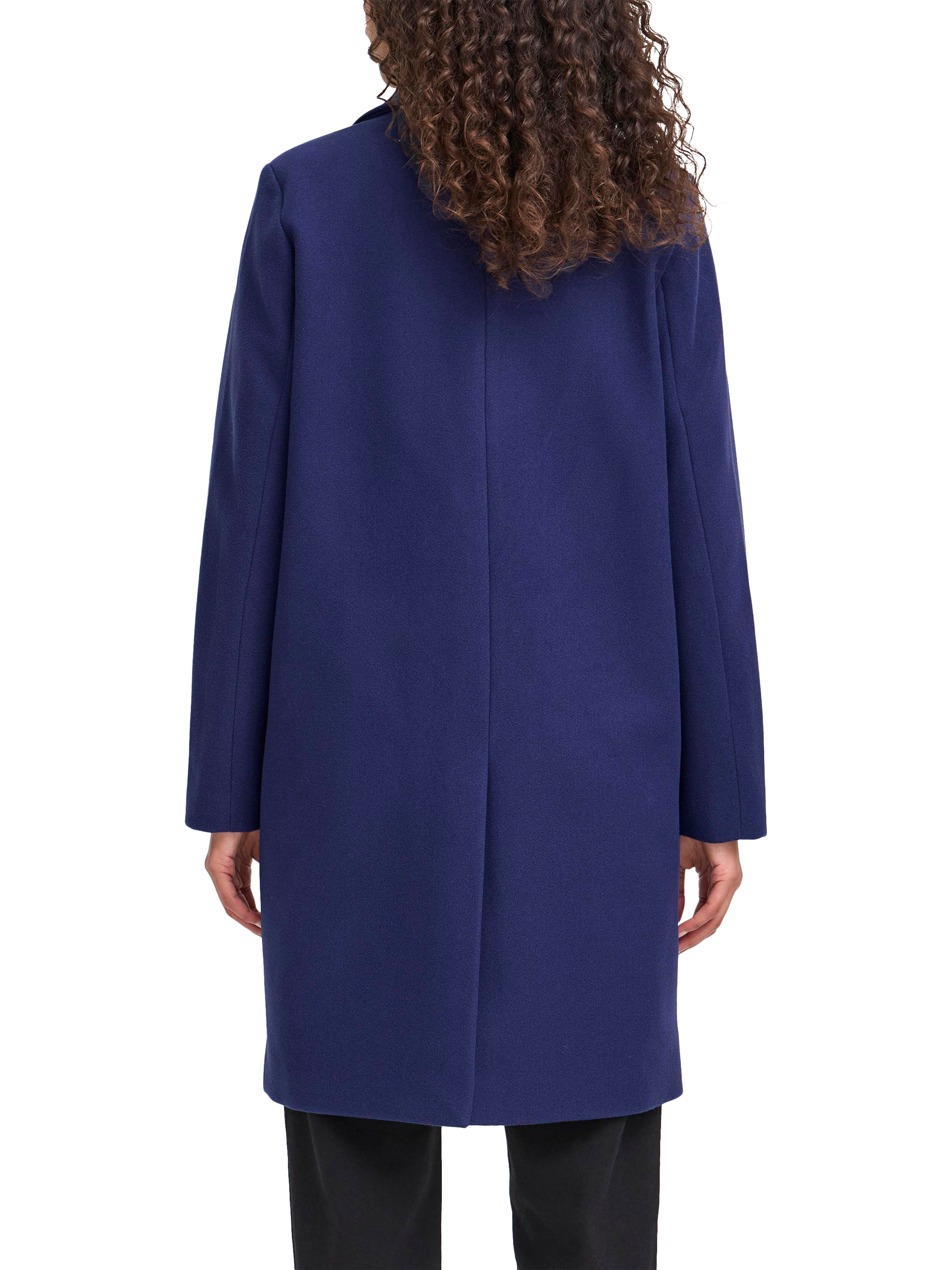 Product image 2 of 7, which shows ICHI Jannet Long Sleeve Collared Coat , Patriot Blue, 8