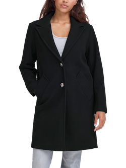 ICHI Jannet Long Sleeve Collared Coat, Black