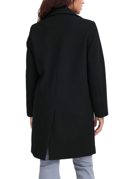 ICHI Jannet Long Sleeve Collared Coat - view 2, Black