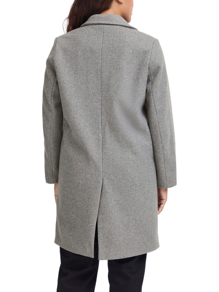 ICHI Jannet Long Sleeve Collared Coat - view 2, Grey