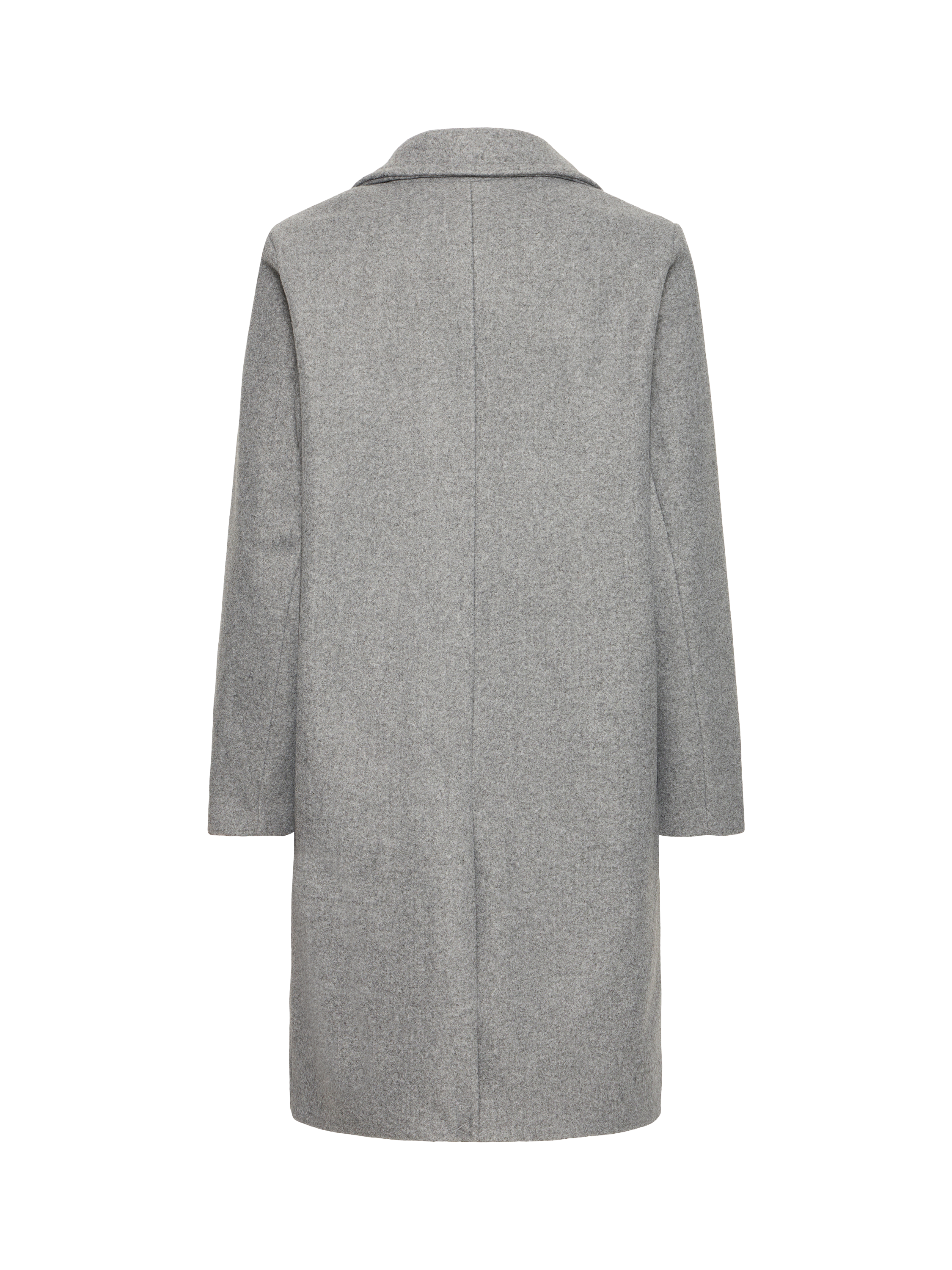 Product image 6 of 7, which shows ICHI Jannet Long Sleeve Collared Coat , Grey, 8